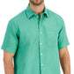 Club Room Men's Linen Shirt Green Size Small