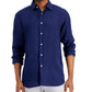 Club Room Men's Linen Shirt Blue Size Medium