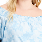 INC International Concepts Women's Jolene Off The Shoulder Top Blue Size 4X