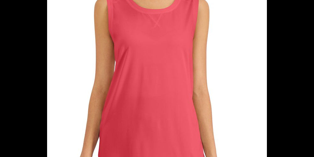 Karen Scott Women's Tunic Tank Top Orange Size X-Large