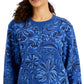 Karen Scott Women's Ojai Blooms Fleece Top Purple Size Small