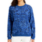 Karen Scott Women's Ojai Blooms Fleece Top Purple Size Small