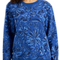 Karen Scott Women's Ojai Blooms Fleece Top Purple Size Medium