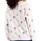 Karen Scott Women's Printed Fleece Top White Size Small