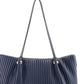 Alfani Women's Phoebe Pleated Tote Blue Size Regular