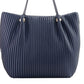 Alfani Women's Phoebe Pleated Tote Blue Size Regular
