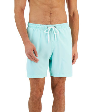 Club Room Men's Quick Dry Performance Solid 7 Swim Trunks Green Size XX-Large