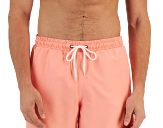 Club Room Men's Quick Dry Performance Solid 7 Swim Trunks Pink Size Large