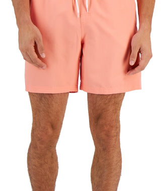 Club Room Men's Quick Dry Performance Solid 7 Swim Trunks Pink Size Large