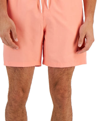 Club Room Men's Quick Dry Performance Solid 7 Swim Trunks Pink Size X-Large