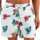Club Room Men's Floral Print 7 Swim Trunks White Size XX-Large
