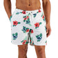 Club Room Men's Floral Print 7 Swim Trunks White Size XX-Large