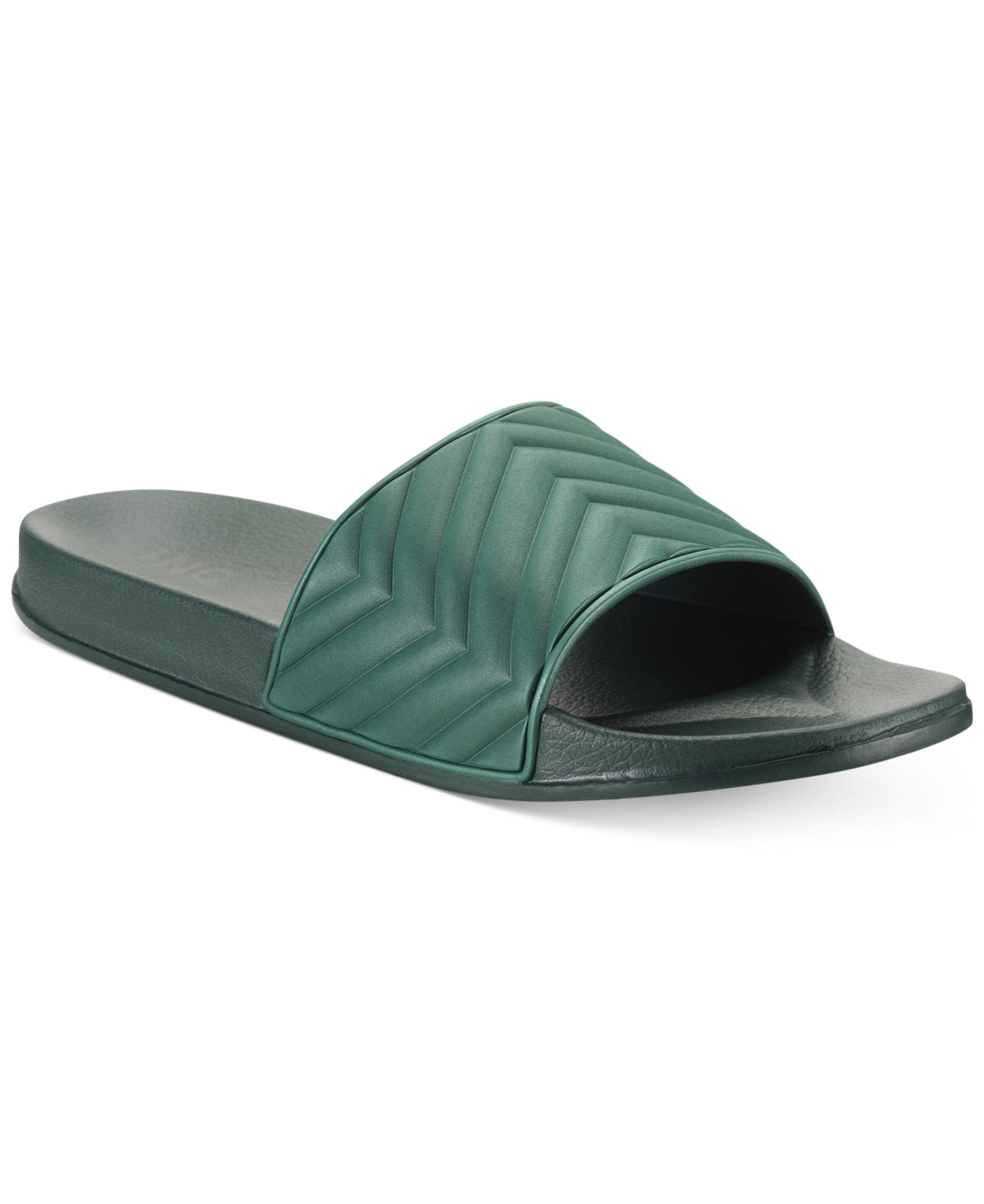 INC International Concepts Men's Xander Pool Slide Sandals Shoes Green Size 12 M