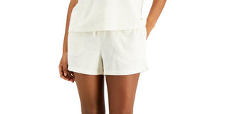 Alfani Women's Terry Cloth 2 Pc Shorts Set White Size XS