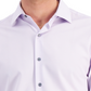 Alfani Men's Slim Fit 4 Way Stretch Geo Print Dress Shirt Purple Size 34X35