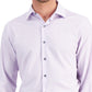 Alfani Men's Slim Fit 4 Way Stretch Geo Print Dress Shirt Purple Size 32X33