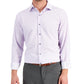 Alfani Men's Slim Fit 4 Way Stretch Geo Print Dress Shirt Purple Size 34X35