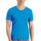 ID Ideology Men's Birdseye Mesh V Neck T Shirt Blue Size X-Large