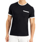 Alfani Men's Contrast Trim Pocket T-Shirt Black Size Medium