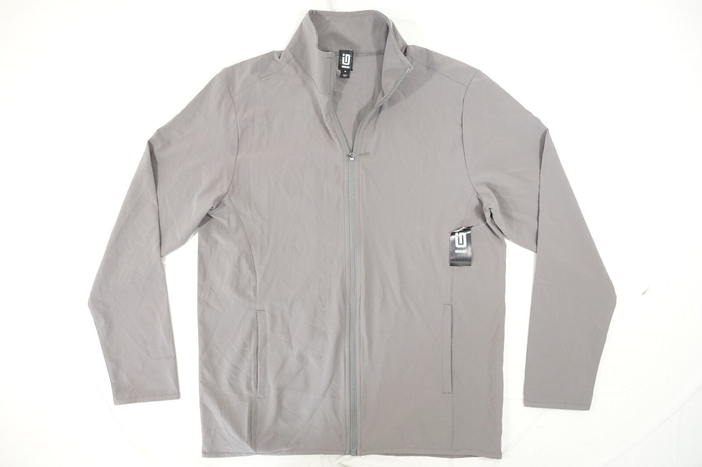 ID Ideology Men's Moisture Wicking Full Zip Jacket Grey Size Medium