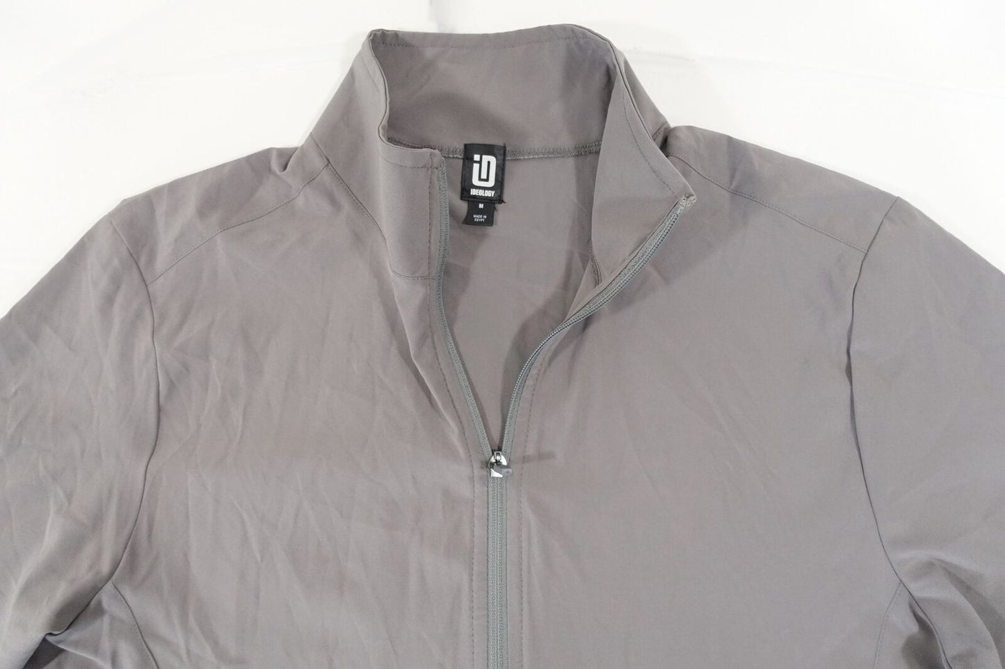 ID Ideology Men's Moisture Wicking Full Zip Jacket Grey Size Medium
