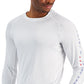 Club Room Men's Graphic Long Sleeve Rash Guard White Size Medium