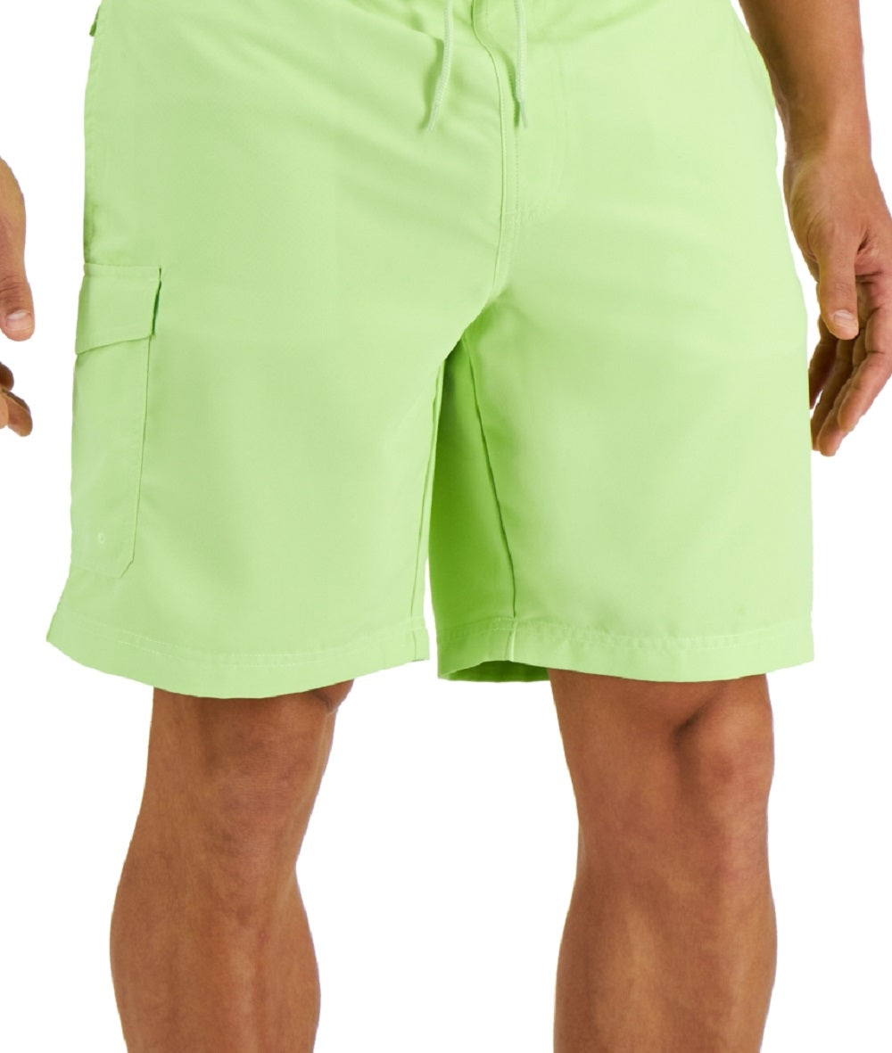 Club Room Men's Solid Quick Dry 9 Board Shorts Green