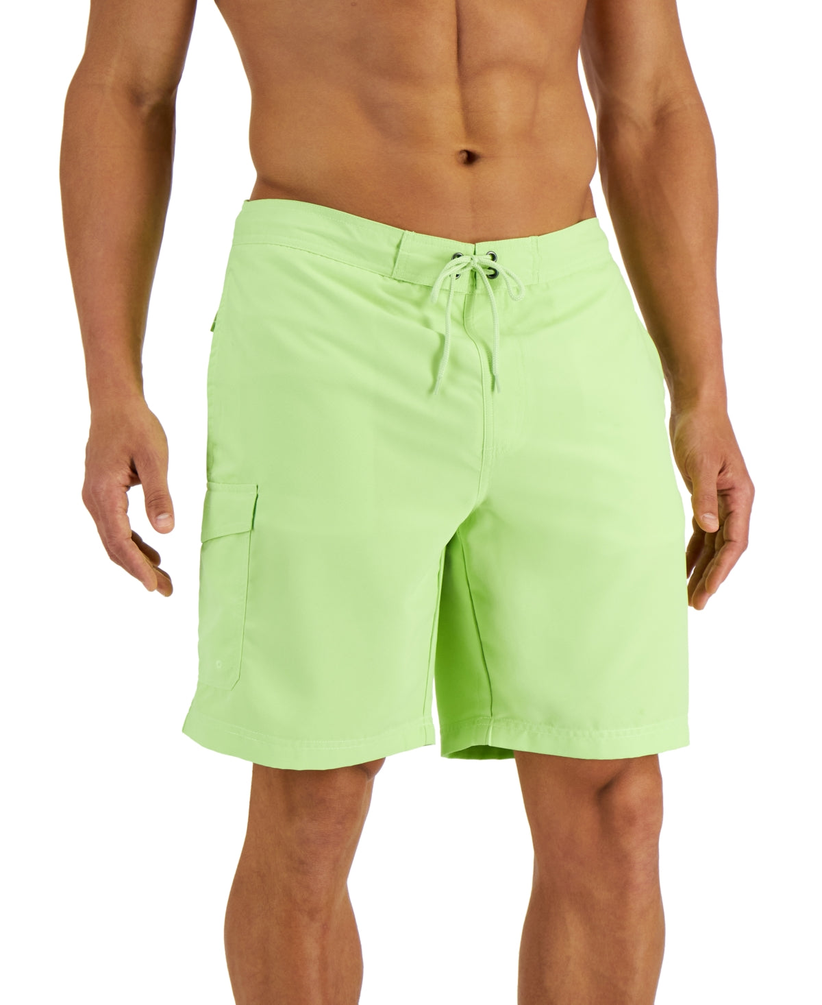 Club Room Men's Solid Quick Dry 9 Board Shorts Green