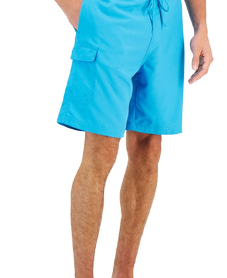 Club Room Men's Solid Quick Dry 9 Board Shorts Blue