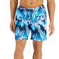 Club Room Men's Tropical Floral 7 Board Shorts Blue Size X-Large