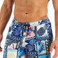 Club Room Men's Tropical Vintage Collage 7 Swim Trunks Blue Size XX-Large