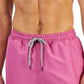 INC International Concepts Men's Regular Fit Quick Dry Solid 5 Swim Trunks Pink Size Large