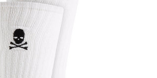 Club Room Men's 8pk Skull and Crossbones Socks White Size 10-13