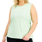 ID Ideology Women's Keyhole Back Tank Top Green Size 2X