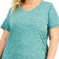 ID Ideology Women's Essentials Rapidry Heathered Performance T-Shirt Green Size Medium