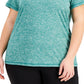 ID Ideology Women's Essentials Rapidry Heathered Performance T Shirt Green Size X-Large