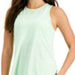 ID Ideology Women's Essentials Heathered Keyhole Back Tank Top Green Size X-Small