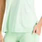 ID Ideology Women's Essentials Heathered Keyhole Back Tank Top Green Size X-Small