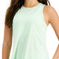 ID Ideology Women's Essentials Heathered Keyhole Back Tank Top Green Size Small