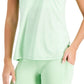 ID Ideology Women's Essentials Heathered Keyhole Back Tank Top Green Size Small
