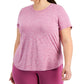 ID Ideology Women's Crewneck T-Shirt Purple Size 2X
