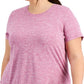 ID Ideology Women's Crewneck T-Shirt Purple Size 2X