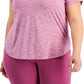 ID Ideology Women's Crewneck T-Shirt Purple Size 2X