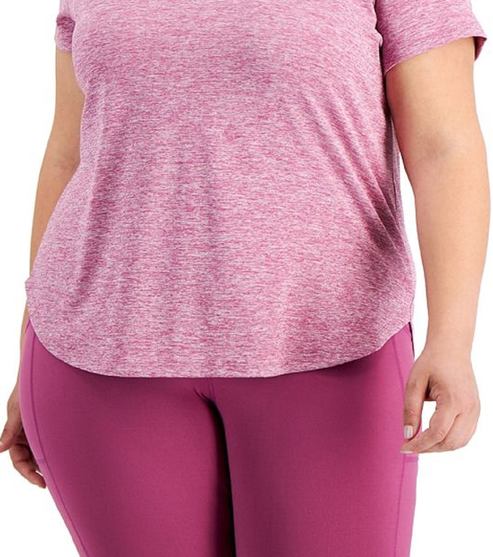 ID Ideology Women's Crewneck T-Shirt Purple Size 2X