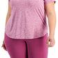 ID Ideology Women's Plus Crewneck T-Shirt Purple Size 3X