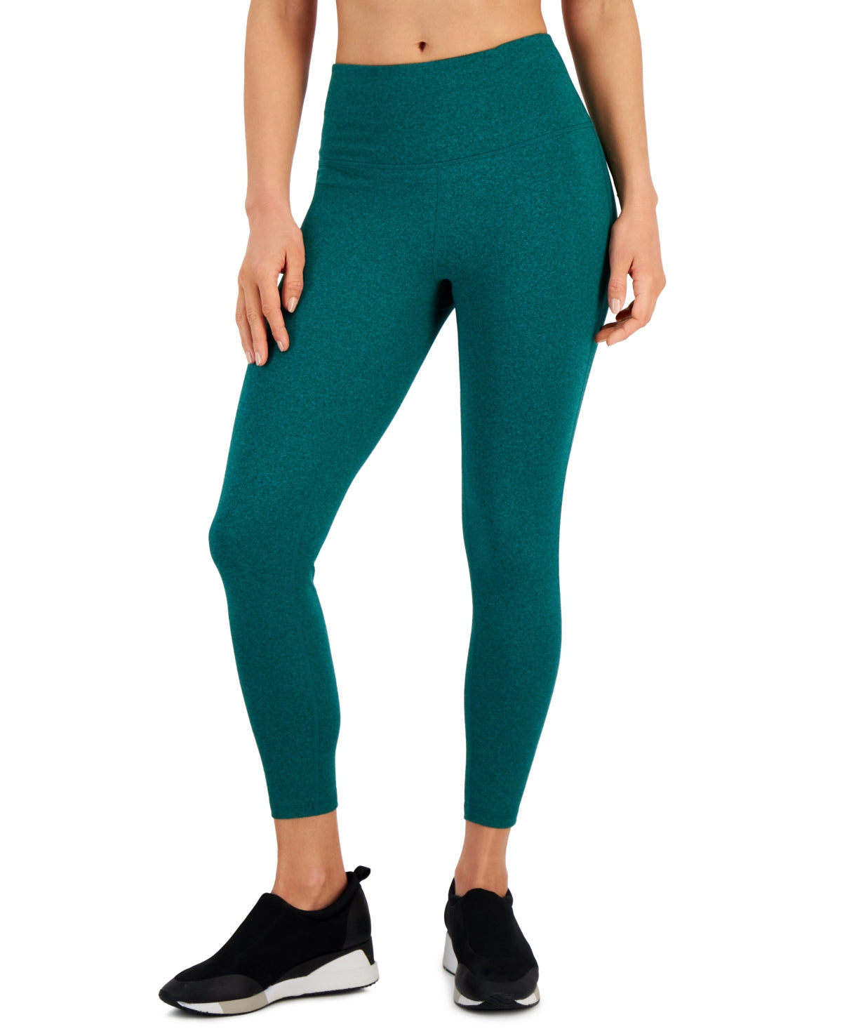 ID Ideology Women's Essentials Sweat Set 7/8 Length Leggings Green Size Petite