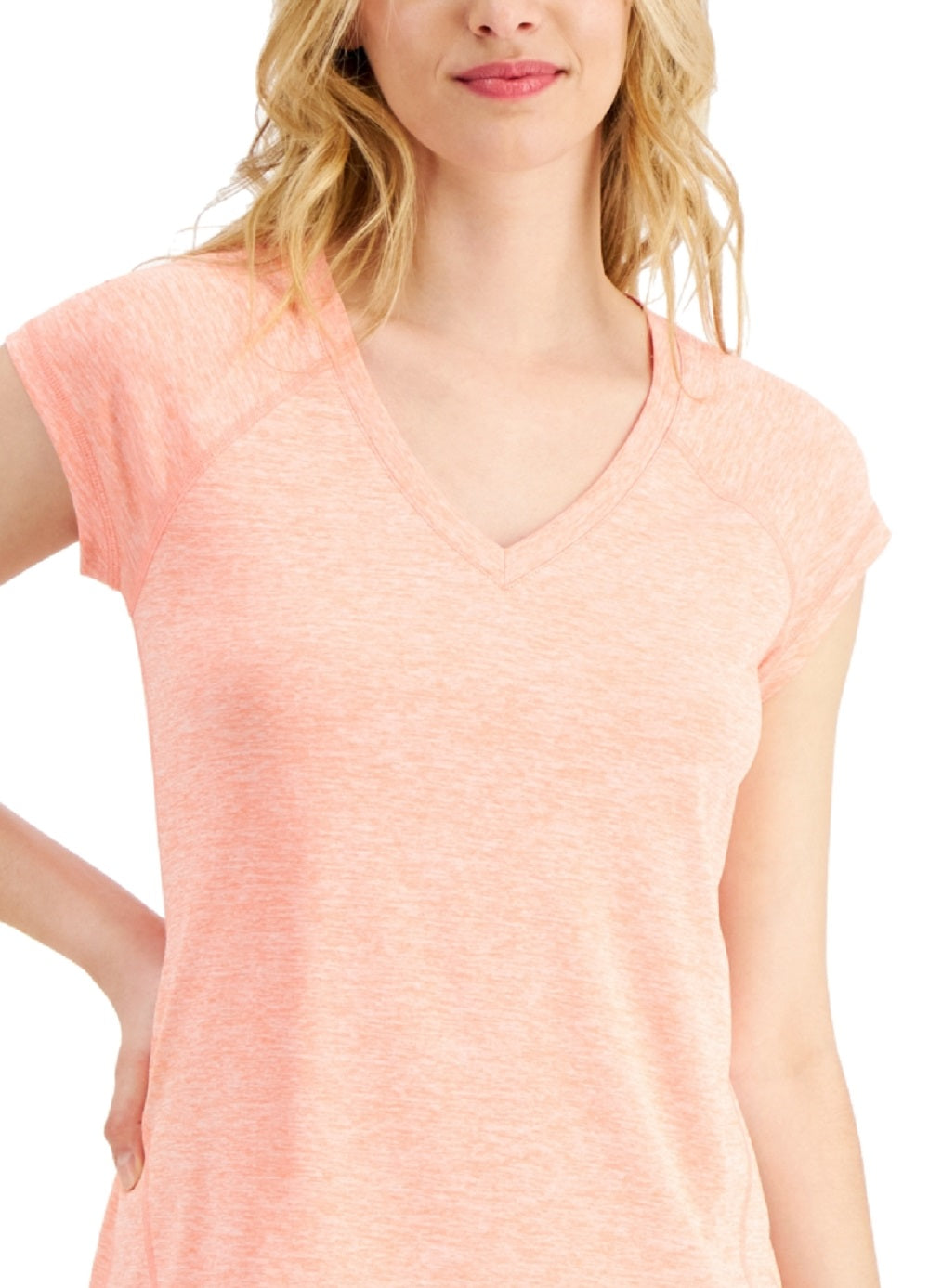 ID Ideology Women's Essentials Rapidry Heathered Performance T-Shirt Orange Size XX-Large