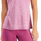 ID Ideology Women's Essentials Heathered Keyhole Back Tank Top Purple Size Small