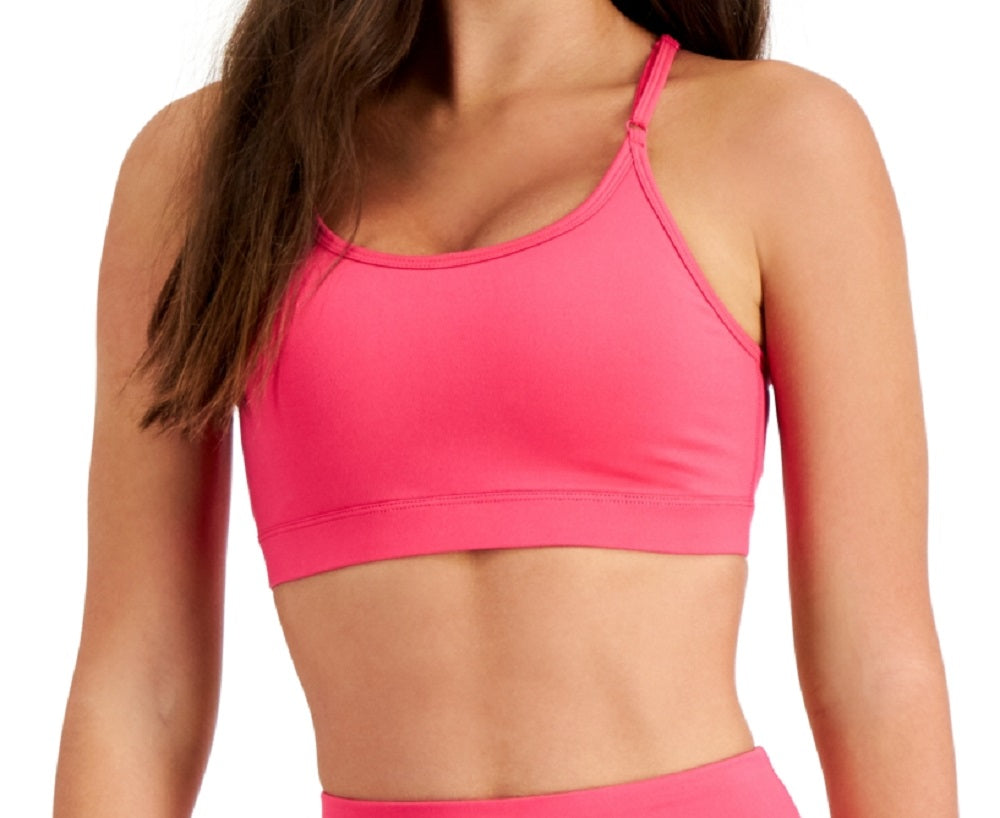 ID Ideology Women's Solid Low Impact Bra Pink Size Large
