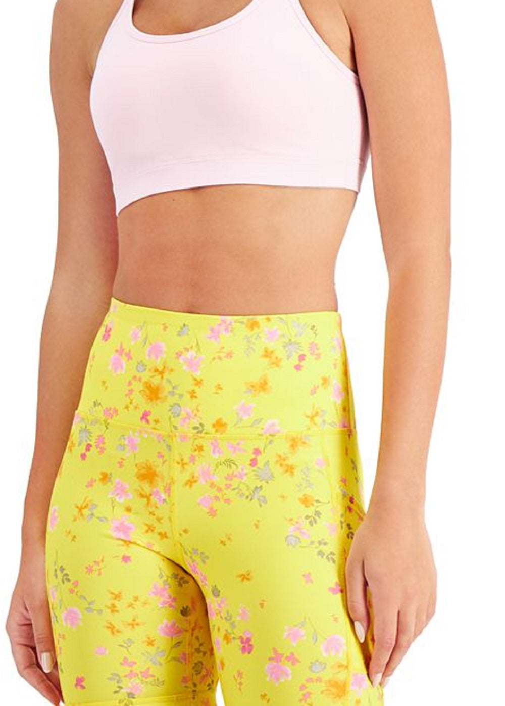 ID Ideology Women's Solid Low Impact Bra Pink Size Large